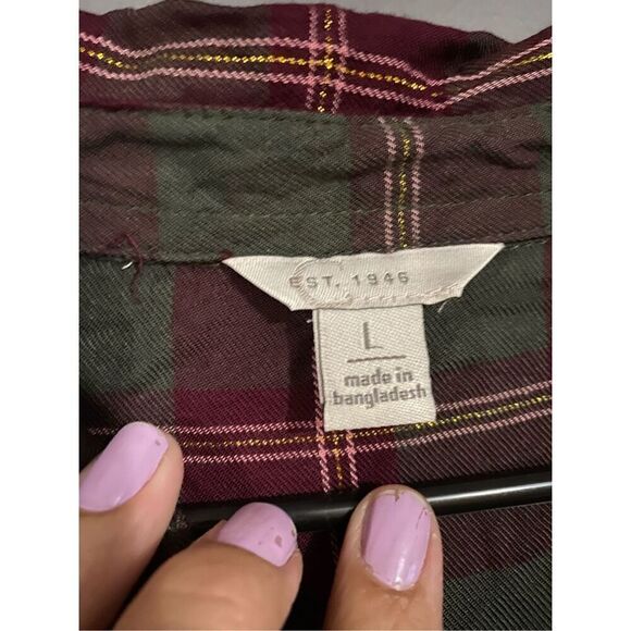Cato Long Sleeve Button Up Top Size Large - Picture 3 of 4